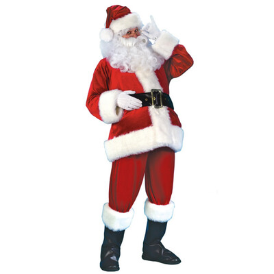 Christmas Costume Adult Velvet Leather Santa Claus Clothes 7 Pieces Set For Height 175-185cm Men Costume Christmas Santa Claus
Christmas Costume Adult Velvet Leather Santa Claus Clothes 7 Pieces Set For Height 175-185cm Men Costume Christmas Santa Claus