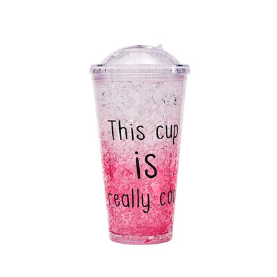 Plastic Double-layer Juice Ice Cool Cup With Straw Cup Transparent Drinkware Cup 450ML
Plastic Double-layer Juice Ice Cool Cup With Straw Cup Transparent Drinkware Cup 450ML