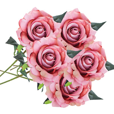 Gobestart 5 Pcs Artificial Silk Fake Flowers Rose Flower Wedding Bouquet Home Decor A
Gobestart 5 Pcs Artificial Silk Fake Flowers Rose Flower Wedding Bouquet Home Decor A