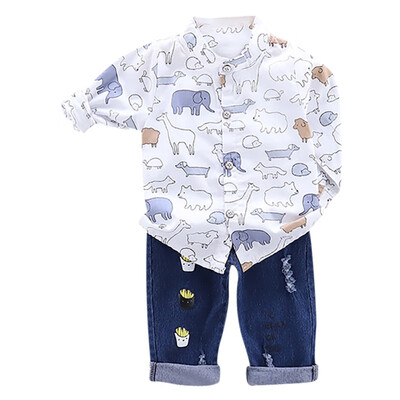 Autumn Children Baby Boys Casual Long Sleeve Cartoon Animal Pattern Shirt TopsDenim Pants Set
Autumn Children Baby Boys Casual Long Sleeve Cartoon Animal Pattern Shirt TopsDenim Pants Set