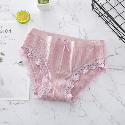 Female Modal Lace Mid-Rise Breathable Panties Sexy Traceless Bow Twist Cotton Panties Seamless Underwear Briefs Lingeries
Female Modal Lace Mid-Rise Breathable Panties Sexy Traceless Bow Twist Cotton Panties Seamless Underwear Briefs Lingeries