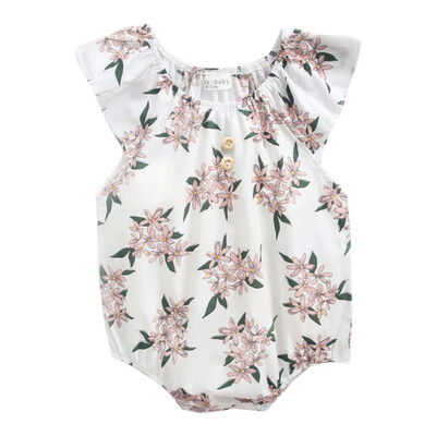 Summer Fashion Baby Girl Floral Rompers Jumpsuit Small Flying Sleeve Romper White Cotton Round Neck Romper
Summer Fashion Baby Girl Floral Rompers Jumpsuit Small Flying Sleeve Romper White Cotton Round Neck Romper