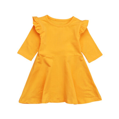 Spring Children Baby Girls Dressed Newborn Brief O Neck Yellow Princess Dress Baby Clothing 2-5T
Spring Children Baby Girls Dressed Newborn Brief O Neck Yellow Princess Dress Baby Clothing 2-5T