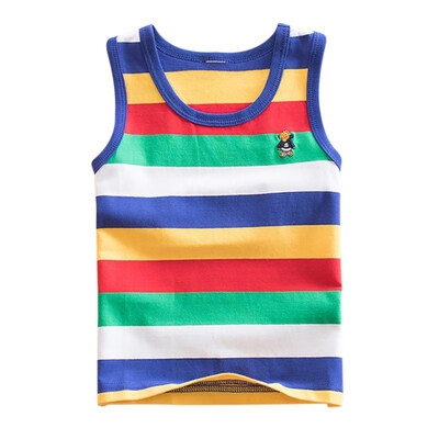 Summer Kids Boys And Girls Colorful Striped Cotton O Neck Vest Tops Children Clothing For 3-7 T
Summer Kids Boys And Girls Colorful Striped Cotton O Neck Vest Tops Children Clothing For 3-7 T