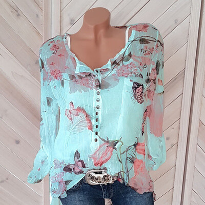 Summer Fashion Women Beautiful Chiffon Long Sleeve Printed Tops Casual T-shirts
Summer Fashion Women Beautiful Chiffon Long Sleeve Printed Tops Casual T-shirts