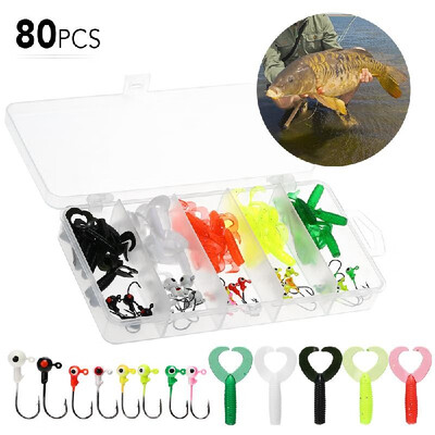 108pcs Fishing Tackle Set Artificial Soft Bait Grub Earthworm Lures Swimbaits Jig Hooks Set with Tackle Box
108pcs Fishing Tackle Set Artificial Soft Bait Grub Earthworm Lures Swimbaits Jig Hooks Set with Tackle Box