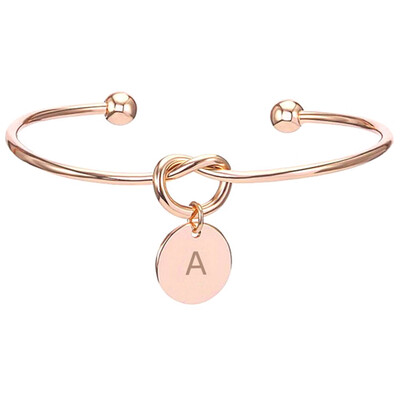 26 English Alphabet Round Knotted Rose Gold Bracelet Female Personality Fashion Bracelet Jewelry Hot Gift
26 English Alphabet Round Knotted Rose Gold Bracelet Female Personality Fashion Bracelet Jewelry Hot Gift
