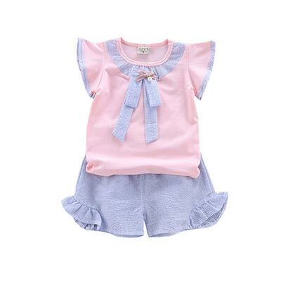 Summer Baby Girls Clothes Casual Flare Sleeve T-shirt Tops With Bowknot DesignStriped Shorts Suits Costume Set
Summer Baby Girls Clothes Casual Flare Sleeve T-shirt Tops With Bowknot DesignStriped Shorts Suits Costume Set