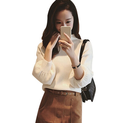Womens Casual Long Lantern Sleeve Loose Knitted Turtleneck Sweater Jumper Pullover Solid Tops Female 2018 Autumn New Arrival
Womens Casual Long Lantern Sleeve Loose Knitted Turtleneck Sweater Jumper Pullover Solid Tops Female 2018 Autumn New Arrival