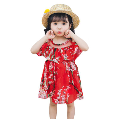 Summer Children Girls Cute Dress Flower Chiffon Floral Print Stitching Bottoming Sleeveless Sweet Princess Off-Shoulder Dress
Summer Children Girls Cute Dress Flower Chiffon Floral Print Stitching Bottoming Sleeveless Sweet Princess Off-Shoulder Dress
