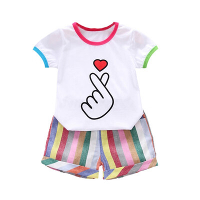 Children Baby Girls Casual Chinese Character Pattern Short Sleeve Tops T-shirtStripe Shorts Suits Costume Set
Children Baby Girls Casual Chinese Character Pattern Short Sleeve Tops T-shirtStripe Shorts Suits Costume Set