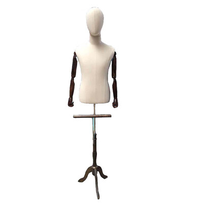 SM Fabric Wrapped Male Mannequin with Wooden Arm 191981919919201