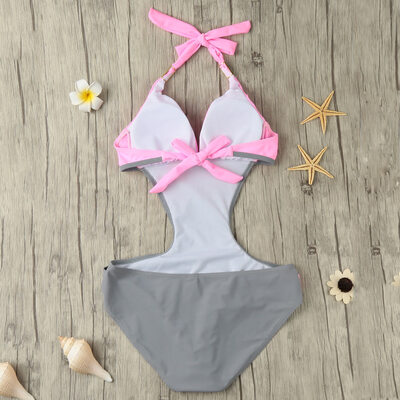New Sexy Women One-piece Swimsuit Contrast Color Block Halter Backless Beach Swimwear Bathing Suit
New Sexy Women One-piece Swimsuit Contrast Color Block Halter Backless Beach Swimwear Bathing Suit