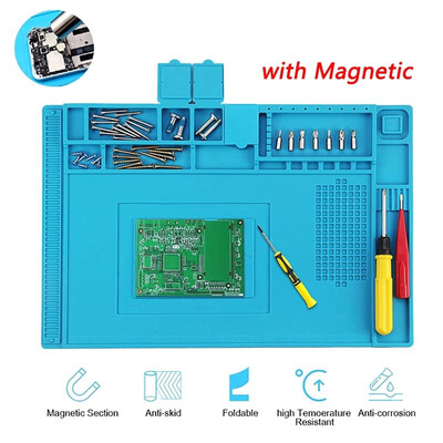 Willstar 2 Types Silicone Magnetic Heat Insulation Soldering Pad Maintenance Work Platform Desk Mat Soldering Repair Station
Willstar 2 Types Silicone Magnetic Heat Insulation Soldering Pad Maintenance Work Platform Desk Mat Soldering Repair Station
