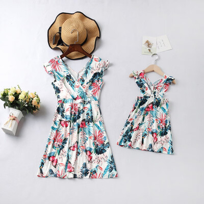 Family Matching Spring And Summer Outfits Mother And Daughter Ruffles Sleeveless Skirt Flower Printed Dress Color 1207-8T
Family Matching Spring And Summer Outfits Mother And Daughter Ruffles Sleeveless Skirt Flower Printed Dress Color 1207-8T