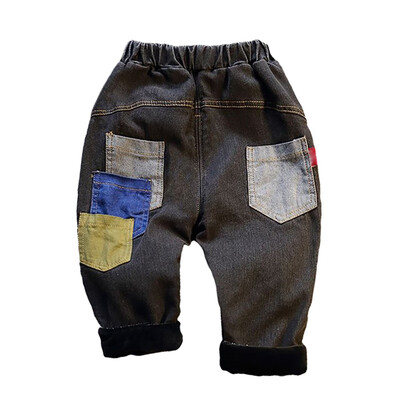 Autumn Baby Boys Pants Soft Solid Thicken Sports Denim Pants Trousers Toddler Bottoms