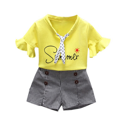 Girl Shorts Set Summer Children Baby Girls Casual Flare Sleeve Tops Letter Print T-shirtShorts Suits Costume Set
Girl Shorts Set Summer Children Baby Girls Casual Flare Sleeve Tops Letter Print T-shirtShorts Suits Costume Set