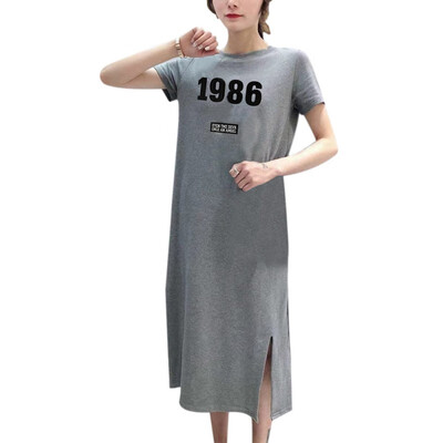 New Women Round Collar Short Sleeve Cartoon Print Long T-shirt Loose Mid-length Casual Dress
New Women Round Collar Short Sleeve Cartoon Print Long T-shirt Loose Mid-length Casual Dress