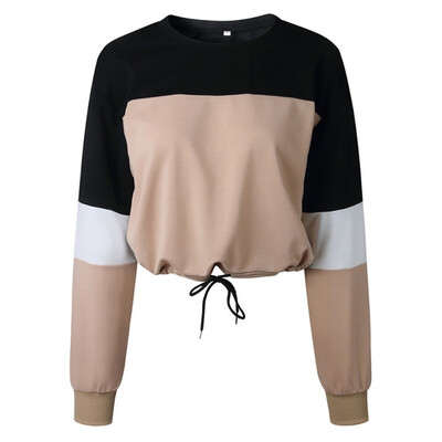 2019 New Women Autumn Causal Pullovers Women Harajuku Fashion Color Block Sweatshirt O-Neck Long Sleeve Ladies Sexy Crop Top
2019 New Women Autumn Causal Pullovers Women Harajuku Fashion Color Block Sweatshirt O-Neck Long Sleeve Ladies Sexy Crop Top