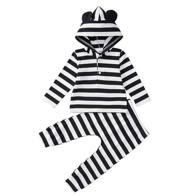 Spring Autumn Casual Fashion Baby Striped Long Sleeve Hoodies And Trousers Kids Two-piece Outfit Set
Spring Autumn Casual Fashion Baby Striped Long Sleeve Hoodies And Trousers Kids Two-piece Outfit Set