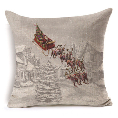 Christmas Decorative Pillowcases Linen Square Throw Cushion Cover Single-sided Printed For Home Office Sofa Car
Christmas Decorative Pillowcases Linen Square Throw Cushion Cover Single-sided Printed For Home Office Sofa Car
