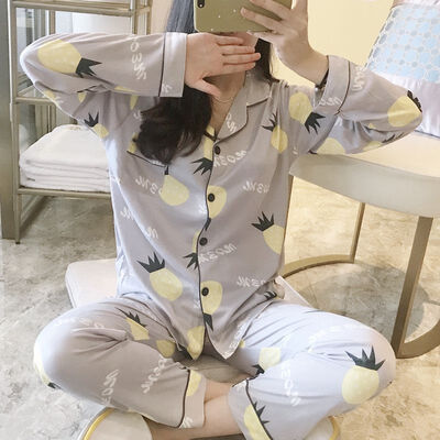 Pajamas For Women Satin Women Pajamas Sets Long Sleeves Lapel Pocket Top Pants Women Pajamas Sleepwear
Pajamas For Women Satin Women Pajamas Sets Long Sleeves Lapel Pocket Top Pants Women Pajamas Sleepwear