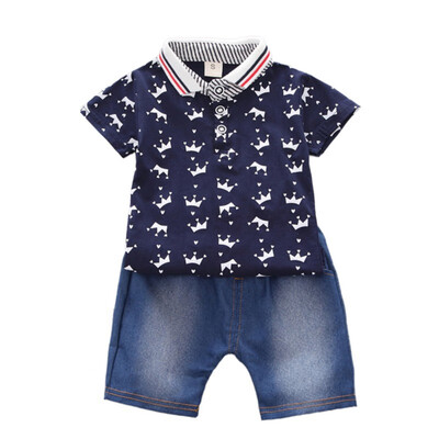 Summer Baby Boys Short Sleeve Crown Print Tops Blouse ShirtShorts Children Casual Outfits Sets
Summer Baby Boys Short Sleeve Crown Print Tops Blouse ShirtShorts Children Casual Outfits Sets