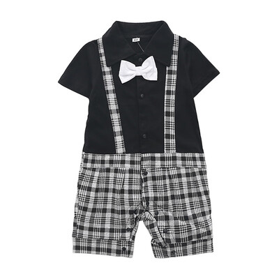 Infant Rompers Baby Boys Gentle Short Sleeve Rompers Kids Bodysuit Jumpsuit Newborn Clothes