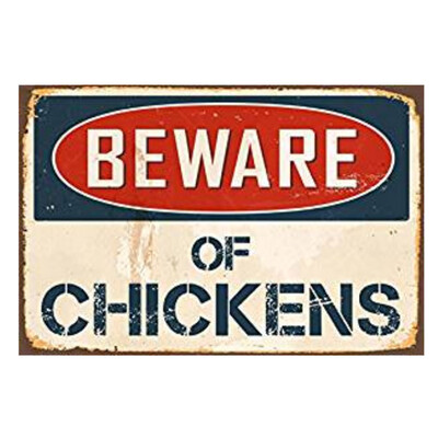 Gobestart BEWARE Of Metal Sign Flag Plaque Bar Club Cafe Garage Wall Decor Art