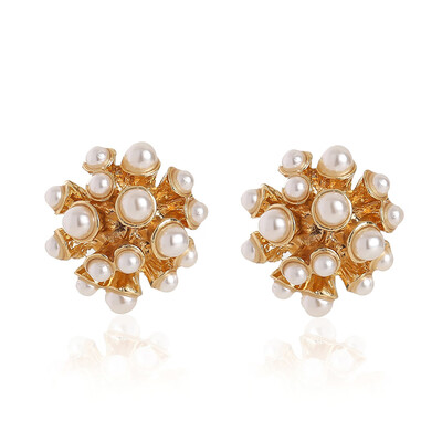 Fashion Geometric Pearl Ball Small Earrings For Women Jewelry Accessories