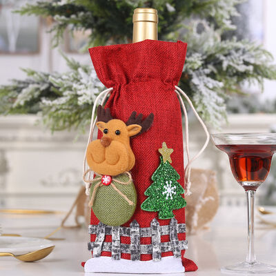 Drawings Rope Linen Cloth Christmas Gift Wrapper Party Reusable Wine Bottle Cover Festival Cover
Drawings Rope Linen Cloth Christmas Gift Wrapper Party Reusable Wine Bottle Cover Festival Cover