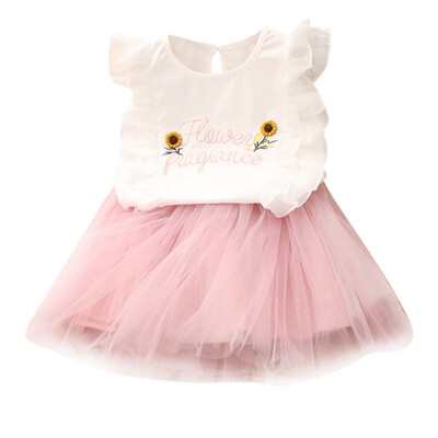Children Baby Girl Summer Embroidery Short Sleeve T-Skirt Princess Mesh Dress Two-Piece Set 2-8Y Lovely Toddler Girls Clothes
Children Baby Girl Summer Embroidery Short Sleeve T-Skirt Princess Mesh Dress Two-Piece Set 2-8Y Lovely Toddler Girls Clothes