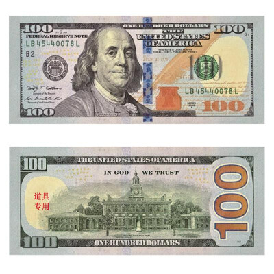 100PCS Dollar Bill Souvenir Banknote Commemorative Banknotes Realistic Fake Play Money
100PCS Dollar Bill Souvenir Banknote Commemorative Banknotes Realistic Fake Play Money