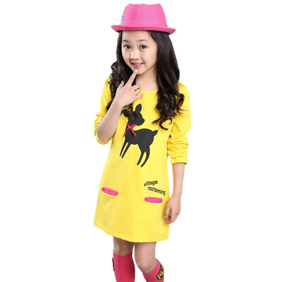 Autumn Casual Kids Baby Girls Cotton Dress Long Sleeve Cartoon Deer Print Dress Kids Pageant Dresses
Autumn Casual Kids Baby Girls Cotton Dress Long Sleeve Cartoon Deer Print Dress Kids Pageant Dresses