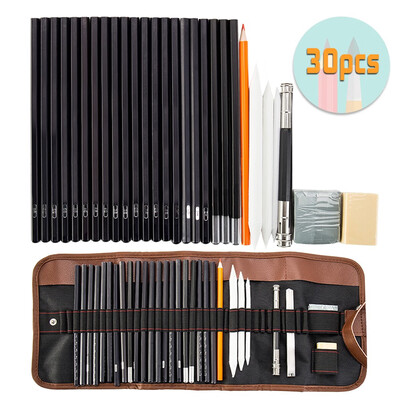 30pcs Sketch Tool Kits Cutter Eraser Drawing Set Pencils Charcoal Extender Paper Pen
30pcs Sketch Tool Kits Cutter Eraser Drawing Set Pencils Charcoal Extender Paper Pen