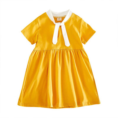 Muti-Colors Children Summer Girls Dress Bow Cute Solid Color Bottoming Short Sleeve Sweet Princess Kids Baby Dress
Muti-Colors Children Summer Girls Dress Bow Cute Solid Color Bottoming Short Sleeve Sweet Princess Kids Baby Dress