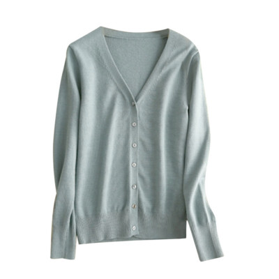 Long Sleeve Thin V-collar Knitted for Women Pure Color Cardigan Sweater Loose Coat Woman
Long Sleeve Thin V-collar Knitted for Women Pure Color Cardigan Sweater Loose Coat Woman