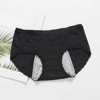 New Elastic Color Cotton Breathable Mid-waist Physiological Period Double Anti-side Leakage Briefs Lace Stitching Panties
New Elastic Color Cotton Breathable Mid-waist Physiological Period Double Anti-side Leakage Briefs Lace Stitching Panties