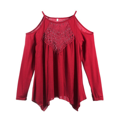 Sexy Women Blouse Top Long Sleeve Ladies Casual Strappy Cold Shoulder Lace Shirt
Sexy Women Blouse Top Long Sleeve Ladies Casual Strappy Cold Shoulder Lace Shirt