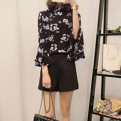 EFINNY Autumn Women Floral Chiffon Blouse Flare Sleeve Shirts Ladies Office Fashion Tops
EFINNY Autumn Women Floral Chiffon Blouse Flare Sleeve Shirts Ladies Office Fashion Tops