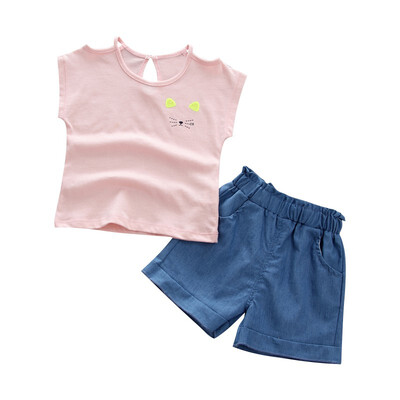 Childrens Set for Baby Girls Off-shoulder Floral Print Tops BlouseDenim Shorts Suits with Headband Casual Outfits 2Pcs Sets
Childrens Set for Baby Girls Off-shoulder Floral Print Tops BlouseDenim Shorts Suits with Headband Casual Outfits 2Pcs Sets