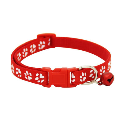 Cute Pet Collar Dog Cat Pet Accessories Footprint Safety Adjustable Nylon Leash Collars With Bell Pet Supplies
Cute Pet Collar Dog Cat Pet Accessories Footprint Safety Adjustable Nylon Leash Collars With Bell Pet Supplies