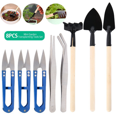 8pcs Mini Gardening Tools Miniature Gardening Tools for Bonsai Transplantation or Growing Succulent Flowers
8pcs Mini Gardening Tools Miniature Gardening Tools for Bonsai Transplantation or Growing Succulent Flowers