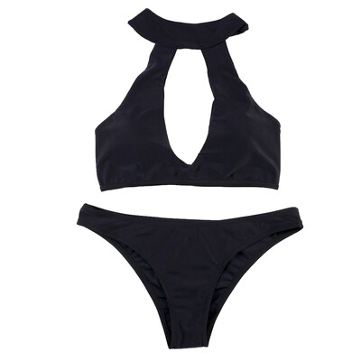 Women Pure Black Bikini Push-up Top Panty Set Back Buckle Swimsuit Spa Hot Spring Bathing Swimwear
Women Pure Black Bikini Push-up Top Panty Set Back Buckle Swimsuit Spa Hot Spring Bathing Swimwear