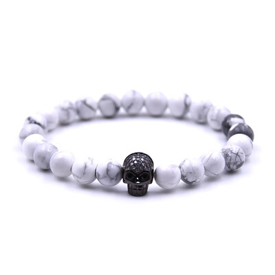 Brand Fashion Charm Bracelet Micro Pave CZ Skull Head Lava Stone Beads Bracelet For Men Jewelry Gift
Brand Fashion Charm Bracelet Micro Pave CZ Skull Head Lava Stone Beads Bracelet For Men Jewelry Gift