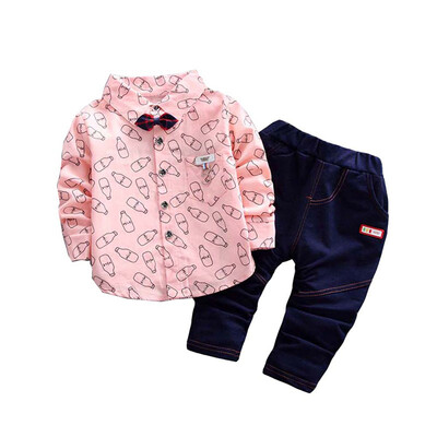 2018 Korean Style children clothing boy Printed Plaid Solid Shirt Trousers Two-piece Suit 1-4 years old
2018 Korean Style children clothing boy Printed Plaid Solid Shirt Trousers Two-piece Suit 1-4 years old
