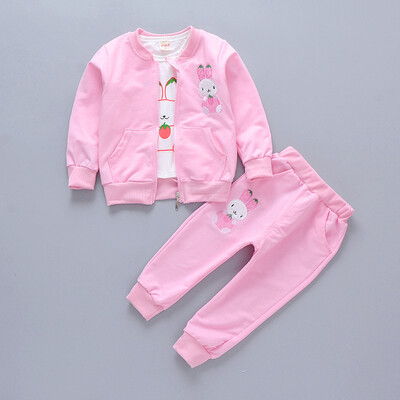 3Pcs Childrens Sets Kids Girls Clothing Lovely Cartoon Rabbit Print T-shirt Coat Pant Set Children Kids Outfits Sets for Girls
3Pcs Childrens Sets Kids Girls Clothing Lovely Cartoon Rabbit Print T-shirt Coat Pant Set Children Kids Outfits Sets for Girls