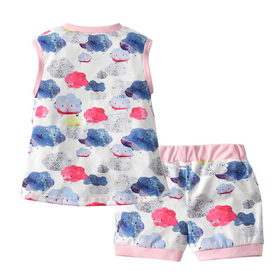 Summer Baby Girls Sets Sleeveless Fur Cartoon Print T-shirt TopsShorts Suits Casual Outfits Sets Printed Home Clothes
Summer Baby Girls Sets Sleeveless Fur Cartoon Print T-shirt TopsShorts Suits Casual Outfits Sets Printed Home Clothes