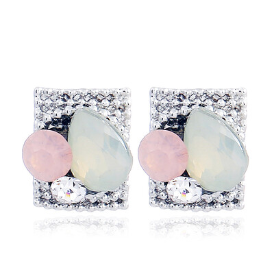 Bohemian Style Ethnic Earrings Silver Square Stitching Statement Earrings for Women 
Bohemian Style Ethnic Earrings Silver Square Stitching Statement Earrings for Women