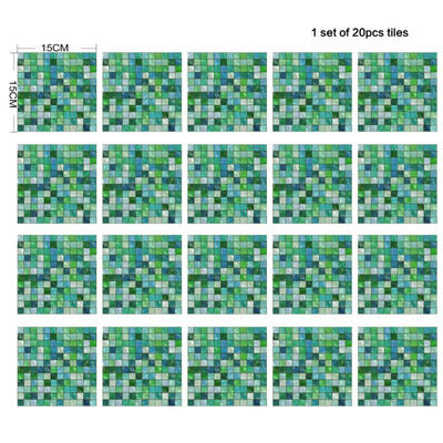 Mosaic Tile Wall Stickers 20PcsSet Waterproof Oilproof Self-adhesive Easy to Removable PVC Decals Paper Home Decor
Mosaic Tile Wall Stickers 20PcsSet Waterproof Oilproof Self-adhesive Easy to Removable PVC Decals Paper Home Decor